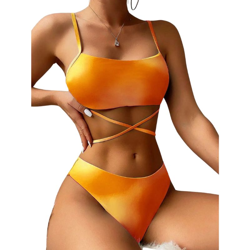 Feriza | 3-teiliger Bikini-Badeanzug mit Schnürsenkeln und Strandrock