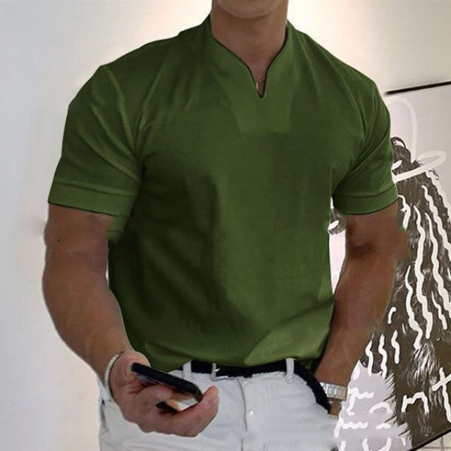 Marlano | Casual Leinen T-shirt für Männer