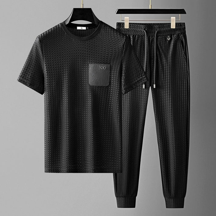 Borcel | Strukturiertes Hemd und Hose, zweiteiliges Set