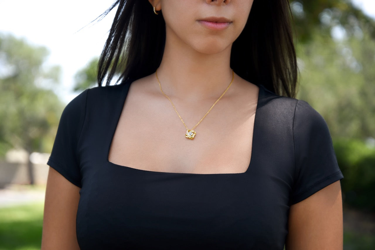 Kerin | 14k Weißgold Ausführung Halskette - An meinen Schatz