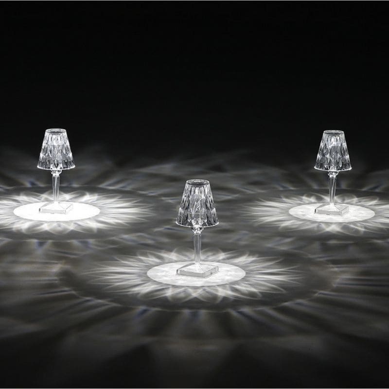 Aufladbare Kristal | Tischlampe aus Acrylglas