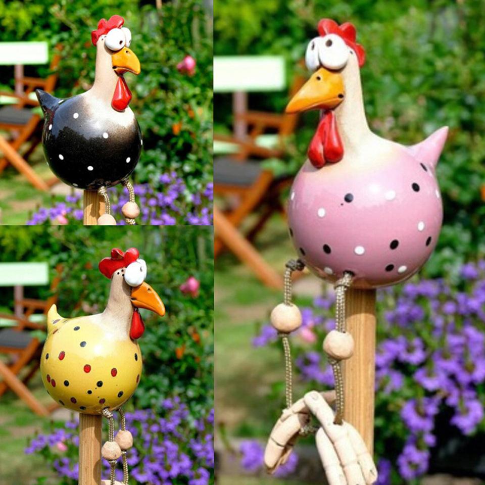 Gartendeko Huhn | Gartenstecker aus hochwertigen Materialien - Einzigartigster Blickfang des Jahres