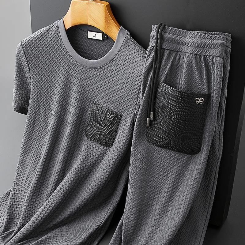 Borcel | Strukturiertes Hemd und Hose, zweiteiliges Set