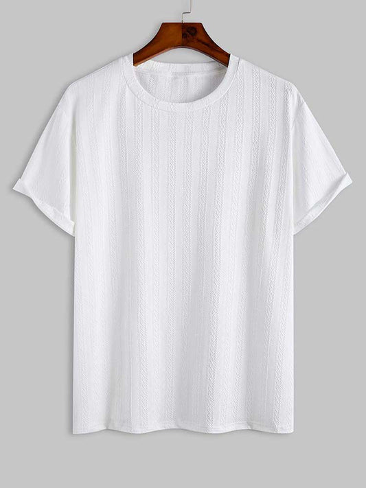 Casablanca | Strukturiertes weißes T-Shirt für Herren