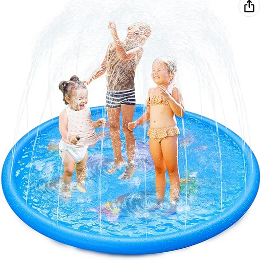 Sprinkler-Wasserspielmatte I Spritzspielmatte mit Anti-Rutsch-Streifen