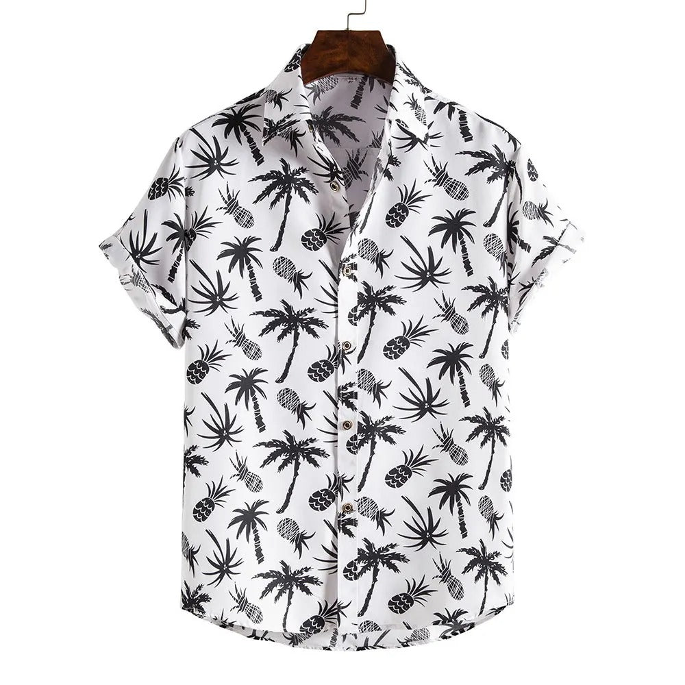 Corron | Kurzarmhemd mit Sommer-Print und Revers