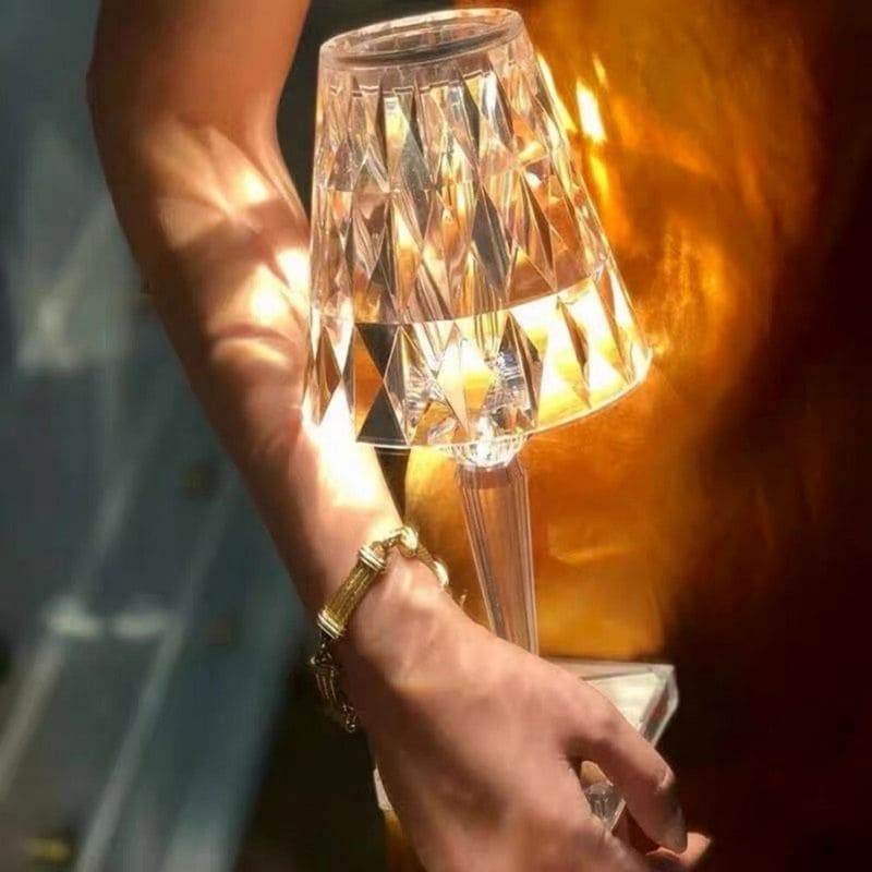 Aufladbare Kristal | Tischlampe aus Acrylglas