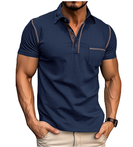 Salvatore | Poloshirt mit Kontrastsaum für Herren