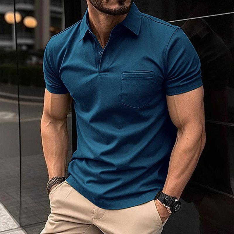 Diethro | Einfarbiges Poloshirt für Herren