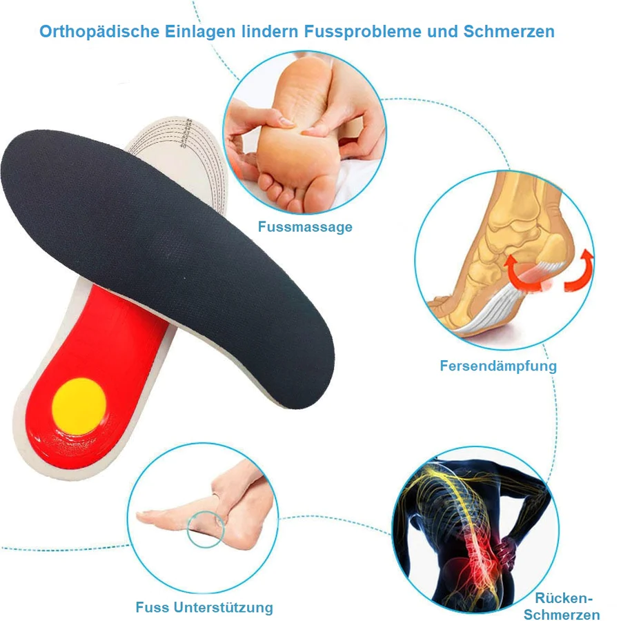 OrthopSohle | Fuß- und Hüftschmerzen einfach gesund laufen (1 Paar)